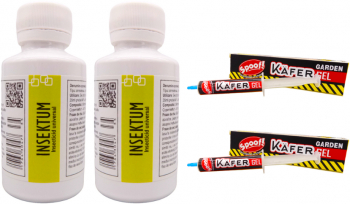 Pachet combatere insecte 2 buc Insektum 100 ml si 2 buc Kafer gel 5 gr 