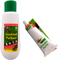 Pachet dezinsectie Glomax gel 75 gr si Insektum pulbere 450 gr
