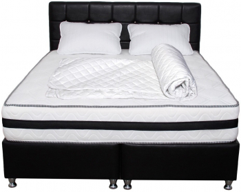 Saltea Memory Foam Crin plus doua perne microfibra 50x70 plus husa hipoalergenica 140x200x25 