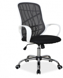 Scaun directorial mesh SL Dexter alb - negru 
