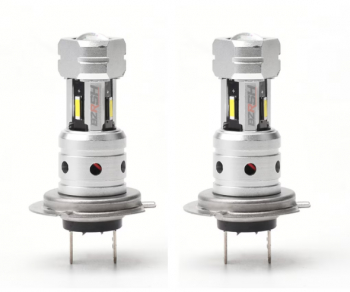 Set 2 becuri Auto LED H7-1860 15 LED 12V 100W 6000K lumina alba rece 8000Lm BZRSH 