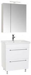 Set Baza lavoar baie GN0541 cu sertare si oglinda Celine - 60 cm alb 