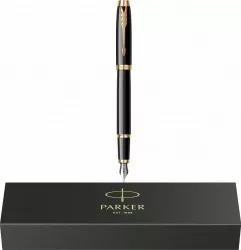 Stilou Parker IM Royal Black Lacquer Personalizat prin Gravura Laser