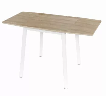 Masa pliabila mdf metal stejar sonoma alb 120x60x75 cm 