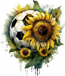 Sticker decorativ Minge Fotbal 70 cm 8917ST-1 