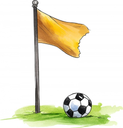 Sticker decorativ Steag Fotbal Galben 8978ST-1 