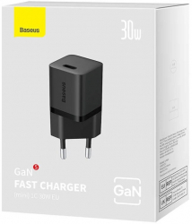 Incarcator retea Baseus GaN5 Fast Charger 30W 1 x USB Type-C 5V3A negru 