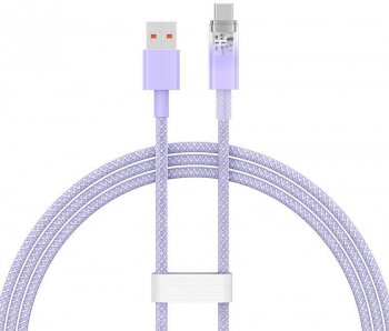 Cablu de incarcare rapida Baseus USB la USB-C 6A 1m violet 