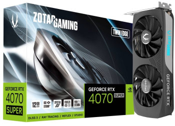 Placa video ZOTAC GAMING GeForce RTX 4070 SUPER Twin Edge 12GB GDDR6X 192-bit ZT-D40720E-10M 