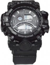 Ceas R Shock quartz alarma si cronometru negru 