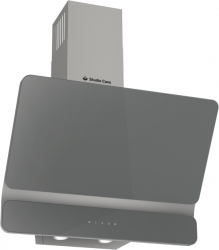 Hota decorativa Studio Casa Dual Plane Grey 60 cm 1 Motor Tubo Putere de absorbtie 400 m3/h Metal si sticla gri 