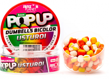 Pop-up dumbells bicolor usturoi 8mm 30g 