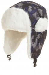 Caciula din fas si blana pentru fete PAMI CF-0523-181-1 54 cm Albastru 
