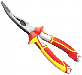 Cleste cu varf semi-rotund indoit la 45 de grade izolat VDE 1000V 205 mm Felo