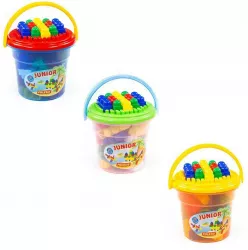 Cuburi constructii Junior 57 piese/galetusa Polesie 