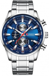 Ceas barbatesc Curren Elegant Casual Quartz Fashion Argintiu/Albastru 