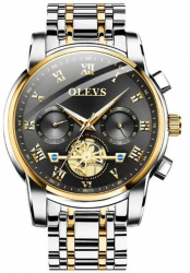 Ceas barbatesc de mana Olevs Cronograf Analog Elegant Luxury Casual Fashion Quartz Fazele lunii Data 