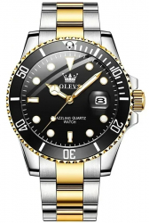 Ceas barbatesc Olevs Elegant Analog Quartz Fashion Business Argintiu Negru 