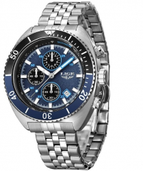 Ceas barbati Lige Quartz Analog Indici luminosi Otel 