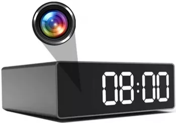 Ceas de birou cu Camera Spion iUni IP33 Wi-Fi Full HD 150 grade Night Vision Senzor de miscare P2P 