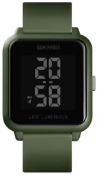 Ceas digital Skmei Unisex Lumina de fundal Afisare data Casual Verde 