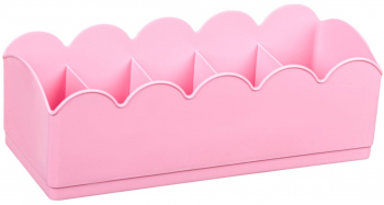Organizator pentru sertare Shopiens® cu 5 compartimente roz 23x10x7.5 cm 