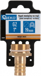 Niplu din alama pentru furtun de 19 mm filet exterior de 1 Geko G70171 