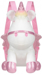 Rucsac pentru fetite Shopiens® model de plus in forma de unicorn 13 x 20 x 32 cm 