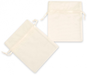 Set 10 Pungi Organza Shopiens® Bej 9 x 12 cm 