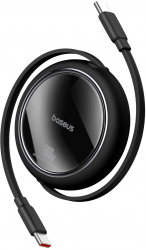 Cablu Baseus Free2Draw Mini Retractabil USB-C la USB-C 100W 1m Negru 