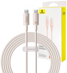 Cablu Baseus Habitat Series Incarcare rapida USB-C la USB-C 100W 2m Roz 