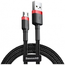 Cablu Universal Micro USB 2M / 1.5A - Baseus Cafule CAMKLF-C91 Black/Red 