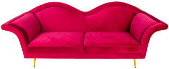 Canapea textil rosu 215x73x85 cm 