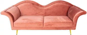 Canapea textil roz 215x73x85 cm 