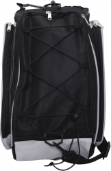 Geanta casual pentru maternitate 2 in 1 rucsac si de umar 4 compartimente si sistem de prindere pe carucior Negru-gri