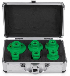 Set 6 carote diamantate pentru gresie granit marmura Vevor M14 diametre 20/35/38/43/50/60mm valiza aluminiu 