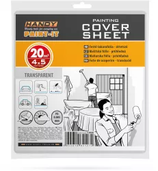 HANDY - Folie de acoperire de protectie pentru zugravit - 4 x 5 m 