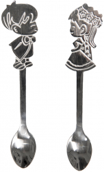 Set 10 lingurite metal argintiu 12x2 cm