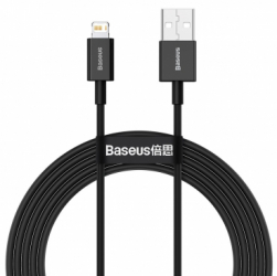 Cablu Date si Incarcare USB-A - Lightning Baseus Superior Series 20W 2m Negru CALYS-C01 