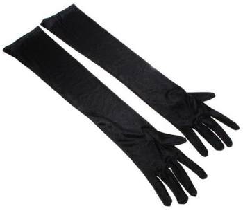 Manusi Trendy Vibes lungi si elastice pentru costumatii marime uni lungime 42 cm Negru 