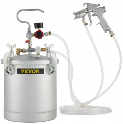 Pistol de vopsit cu rezervor sub presiune Vevor 10 l 4 Bar duza 3 mm 170-250 l/min Manometru 