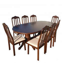 Set masa RH7039T + 8 scaune 559C 179x99x76 cm Dirty oak 