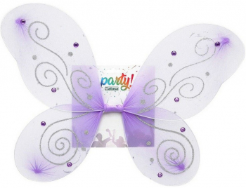 Aripi de fluture Trendy Vibes cu sclipici si pietre pentru serbari petreceri deghizari festivitati 48x 37 cm Lila 