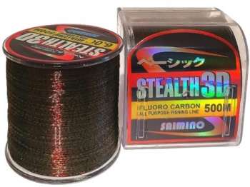 Fir Monofilament Saimino Stealth 3d Fluoro carbon 500m 0.50mm 29kg 