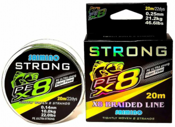 Fir Textil Strong PEX8 Saimino Power 20m Verde Kaki 0.30mm 29.4Kg 