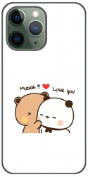 Husa compatibila cu Apple iPhone 11 Pro Silicon Gel Tpu Model Bubu Dudu Muaah Love You 