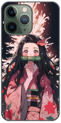 Husa compatibila cu Apple iPhone 11 Pro Silicon Gel Tpu Model Demon Slayer Nezuko 