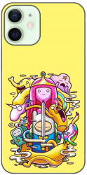 Husa compatibila cu Apple iPhone 12 Mini Silicon Gel Tpu Model Adventure Time Poster 