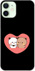 Husa compatibila cu Apple iPhone 12 Mini Silicon Gel Tpu Model Bubu Dudu In Heart
