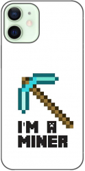 Husa compatibila cu Apple iPhone 12 Mini Silicon Gel Tpu Model Minecraft Miner 